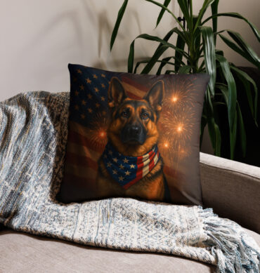 Star-Spangled Custom Pet Pillow Case – Patriotic Home Décor with Your Pet