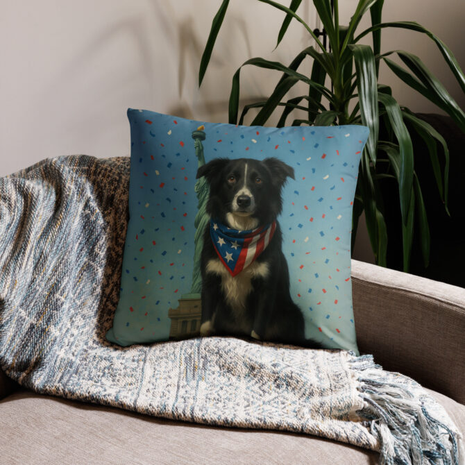 Liberty & Loyalty Custom Pet Pillow Case – Patriotic Home Décor with Your Pet