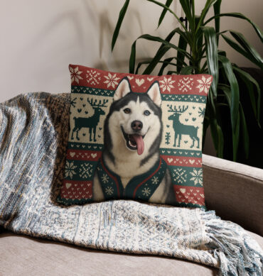 Nordic Christmas Pet Pillow Case – Custom Holiday Home Décor