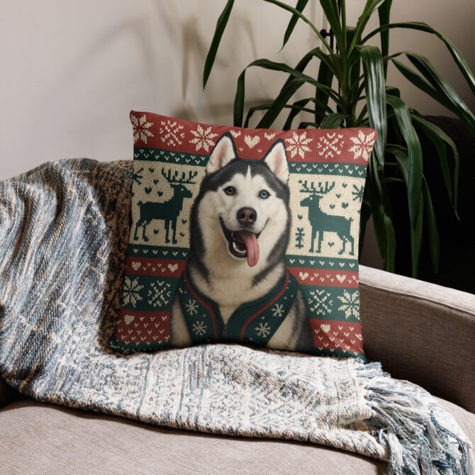 Nordic Christmas Pet Pillow Case – Custom Holiday Home Décor