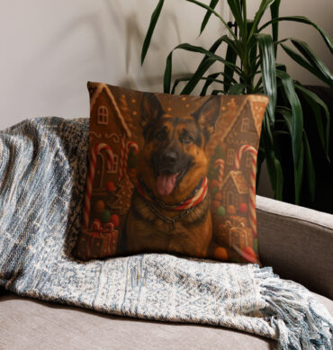 Gingerbread Wonderland Custom Pet Pillow Case – Festive Home Décor Gift