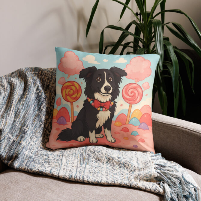 Candyland Adventure Custom Pet Pillow Case – Sweet & Colorful Home Décor
