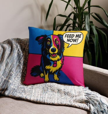 Pop Art Pet Portrait Pillow Case – Custom Colorful Home Décor