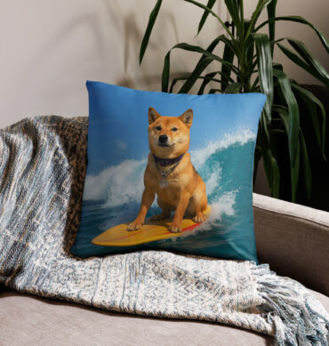 Surf’s Up Pup Custom Pet Pillow Case – Summer Vibes Home Décor