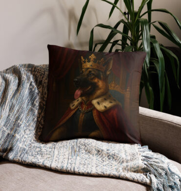 King’s Throne Custom Pet Pillow Case – Royal Home Décor Accent