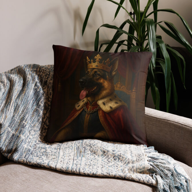 King’s Throne Custom Pet Pillow Case – Royal Home Décor Accent