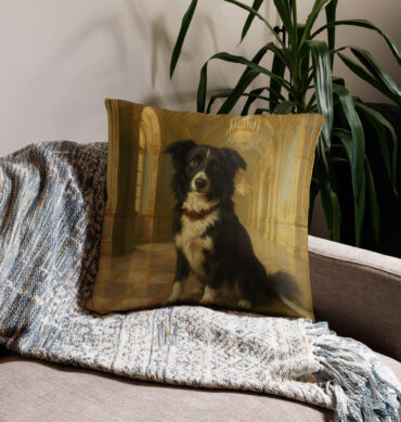 Baroque Palace Hallway Custom Pet Pillow Case – Luxury Home Décor