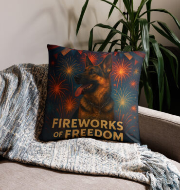 Fireworks of Freedom Custom Pet Pillow Case – Patriotic Pet Home Décor