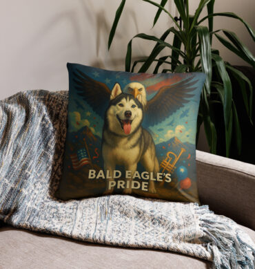 Bald Eagle’s Pride Custom Pet Pillow Case – Patriotic Home Décor