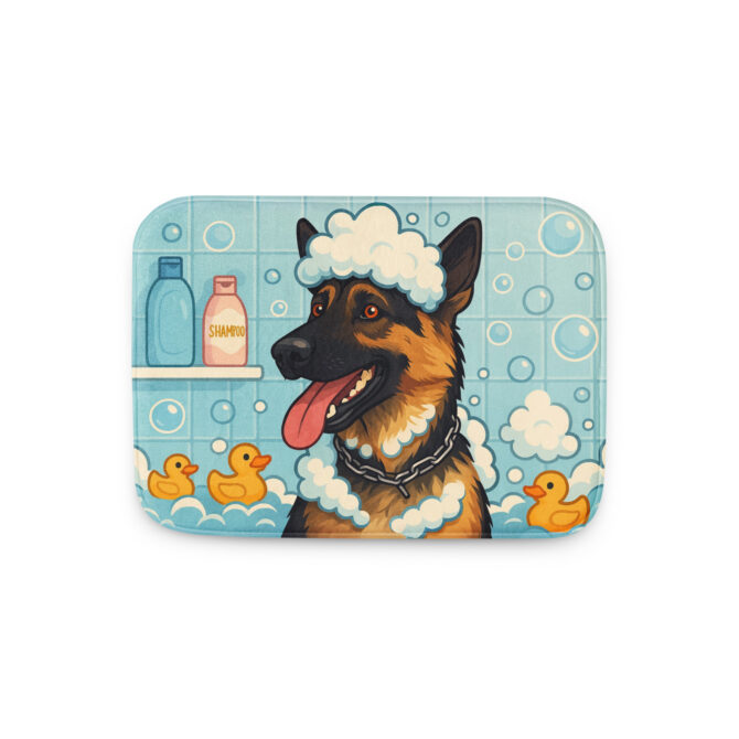 Shampoo Time – Custom Pet Bath Mat with Your Pet’s Portrait - Image 2