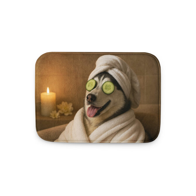 Spa Day Pet – Custom Bath Mat with Your Pet’s Portrait - Image 2