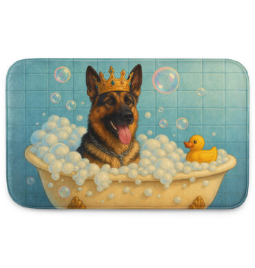 Bubble Bath King/Queen – Custom Pet Bath Mat with Your Pet’s Portrait