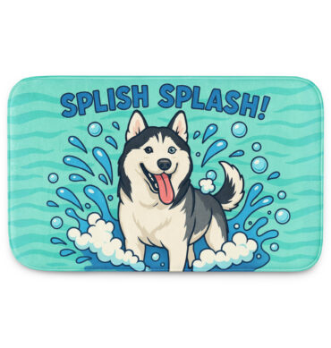 Splish Splash Fun – Custom Pet Bath Mat with Your Pet’s Portrait