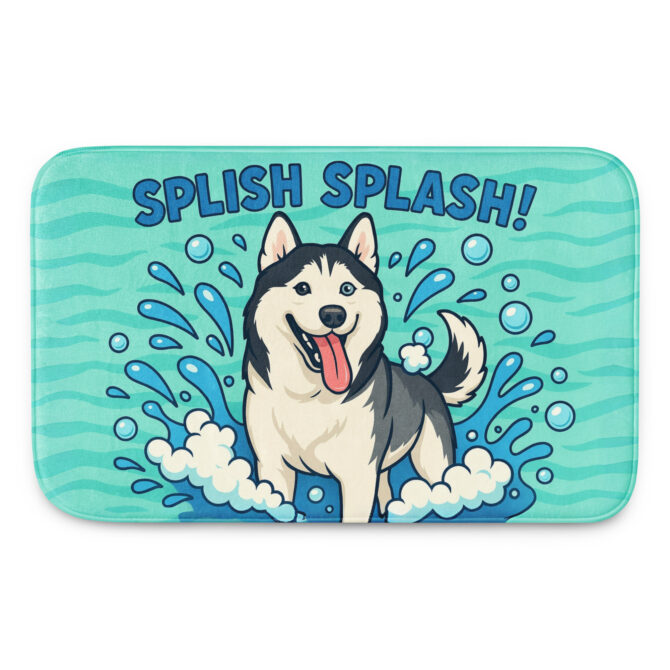 Splish Splash Fun – Custom Pet Bath Mat with Your Pet’s Portrait