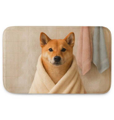 Towel Wrap Style – Custom Pet Bath Mat with Your Pet’s Portrait