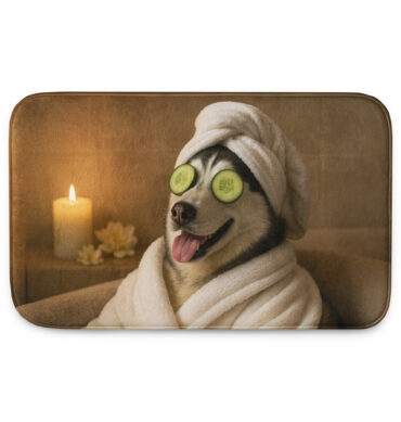 Spa Day Pet – Custom Bath Mat with Your Pet’s Portrait