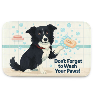 Don’t Forget to Wash Your Paws – Custom Pet Bath Mat