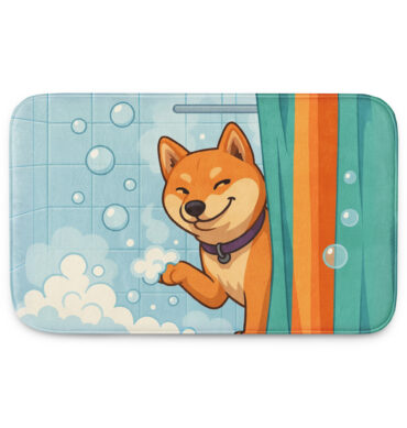 Shower Curtain Surprise – Custom Pet Bath Mat with Your Pet’s Portrait