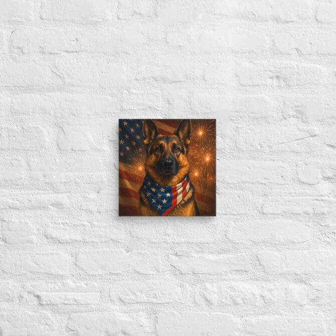 Star-Spangled Portrait – Custom Pet Canvas Wall Art - Image 2