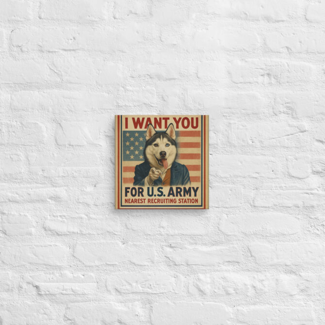 Vintage USA Pet Canvas Wall Art – Custom Patriotic Design - Image 2