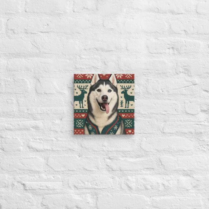 Nordic Christmas Pattern Custom Pet Canvas Wall Art – Festive Home Décor - Image 2