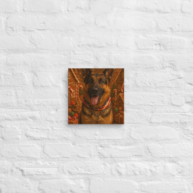 Custom Pet Canvas Wall Art – Gingerbread Wonderland Design - Image 2