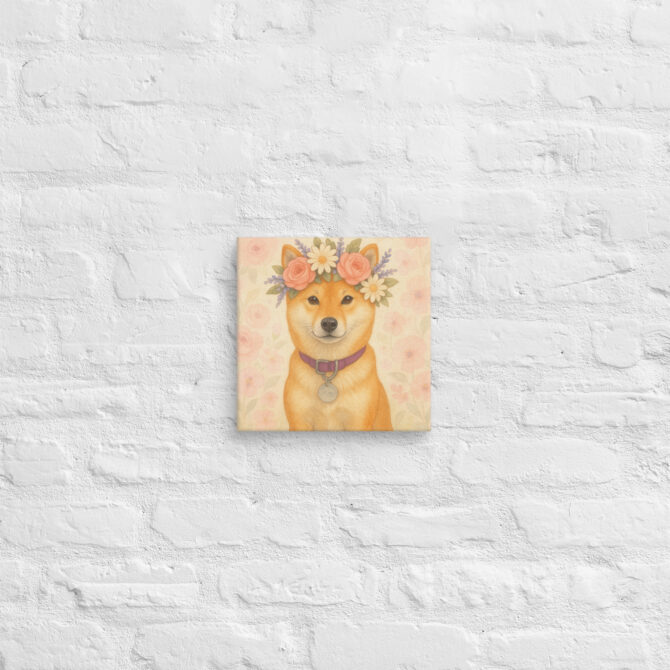 Floral Crown Princess – Custom Pet Canvas Wall Art for Home Décor - Image 2