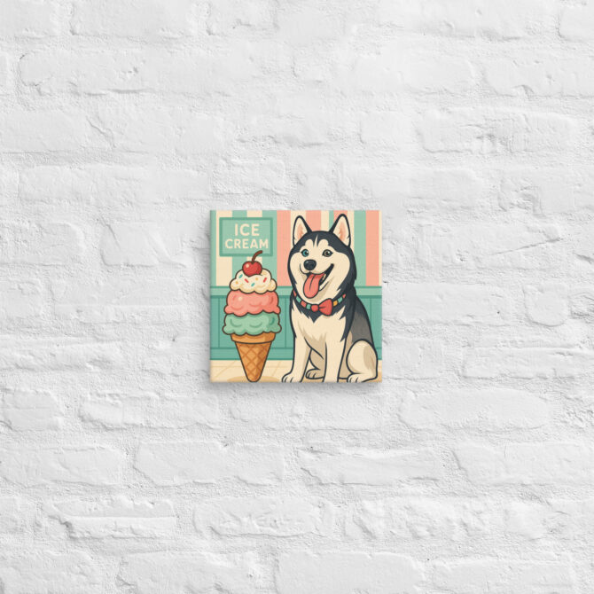 Ice Cream Sweetheart – Custom Pet Canvas Wall Art - Image 2