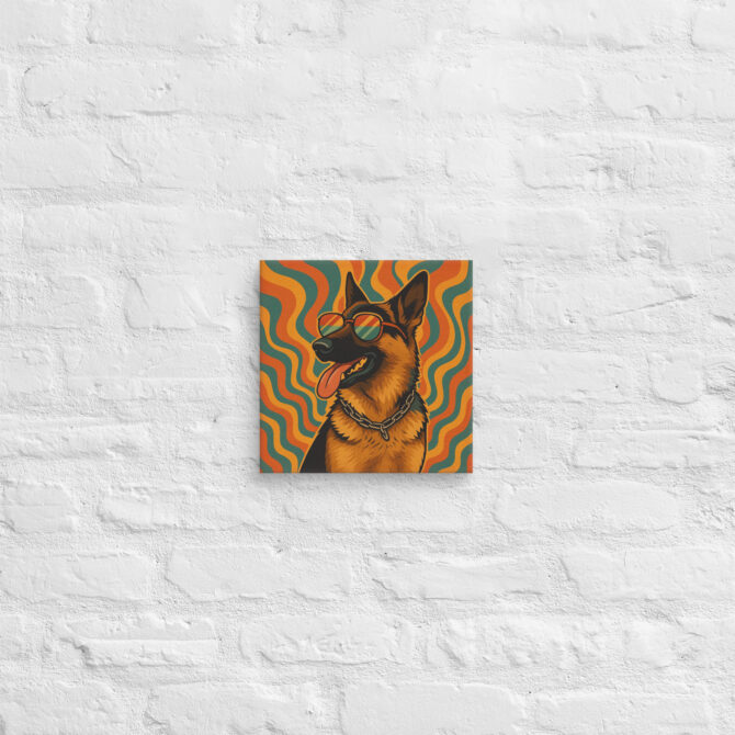 Custom Pet Canvas Wall Art – 70s Funky Groove Retro Style - Image 2