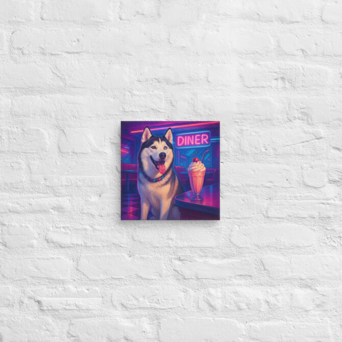 Neon Diner Vibes – Custom Pet Canvas Wall Art - Image 2