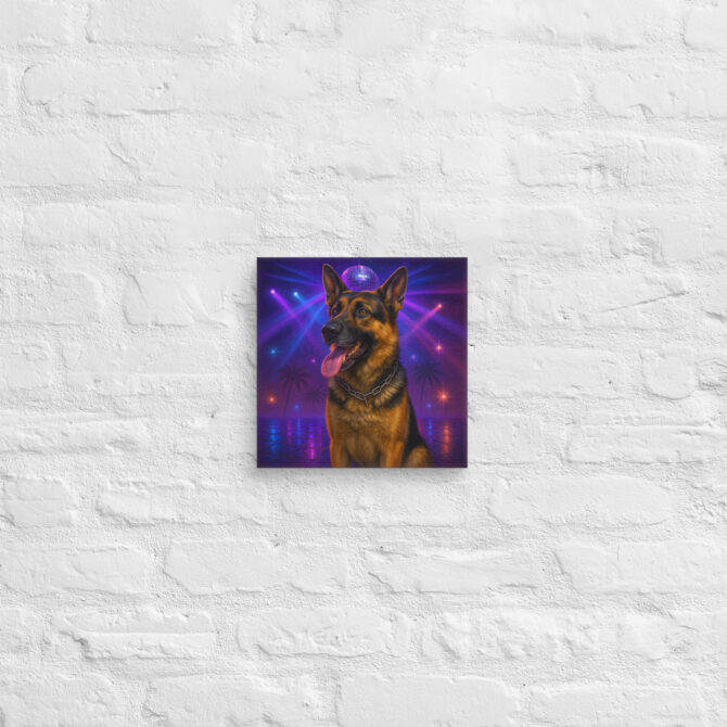 Custom Pet Canvas Wall Art – Disco Fever Design - Image 2