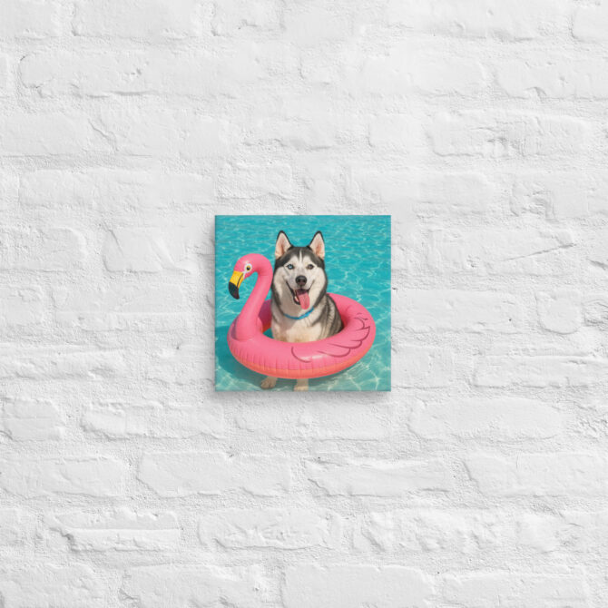 Pool Float Fun – Custom Pet Canvas Wall Art for Home Décor & Gifts - Image 2