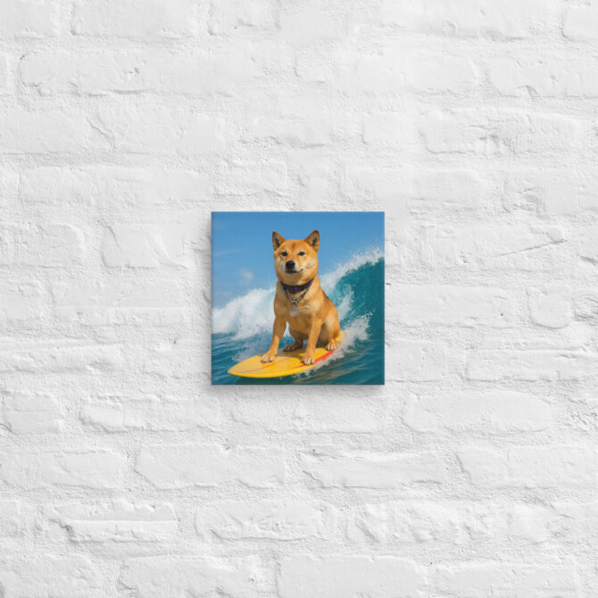 Surf’s Up Pup – Custom Pet Canvas Wall Art for Home Décor - Image 2