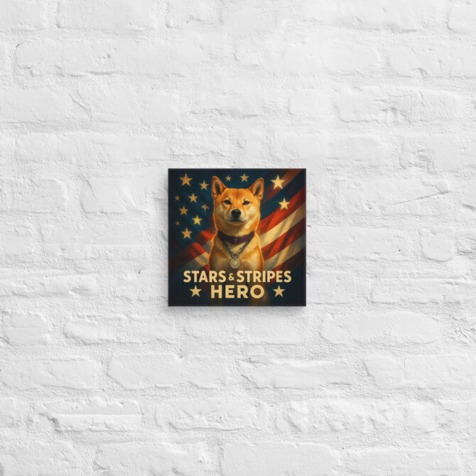 Stars & Stripes Hero – Custom Pet Canvas Wall Art - Image 2