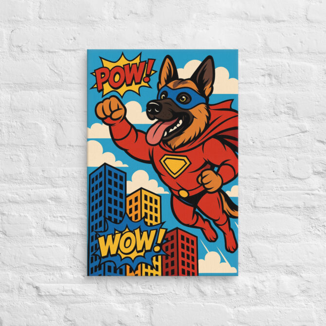 Superhero Sidekick – Custom Pet Canvas Wall Art