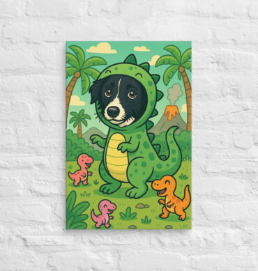 Dino Buddy – Custom Pet Canvas Wall Art for Home Décor