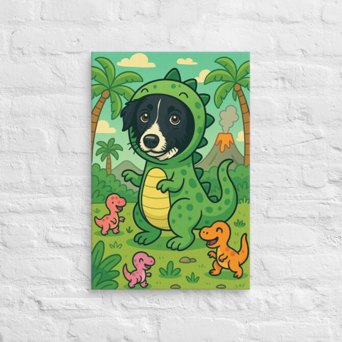 Dino Buddy – Custom Pet Canvas Wall Art for Home Décor