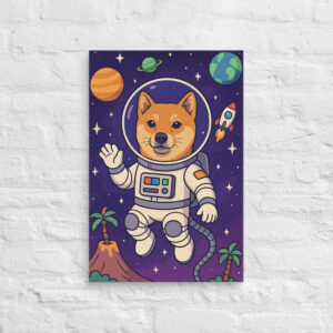 Space Explorer Pet – Custom Canvas Wall Art with Your Pet