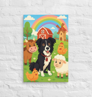 Cartoon Farm Friends – Custom Pet Canvas Wall Art