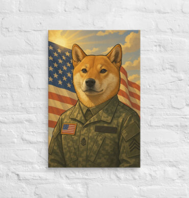Patriotic Soldier Pet – Custom Canvas Wall Art with Your Pet