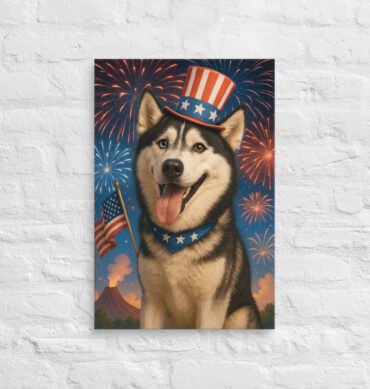 Fourth of July Fireworks – Custom Pet Canvas Wall Art