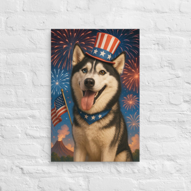 Fourth of July Fireworks – Custom Pet Canvas Wall Art