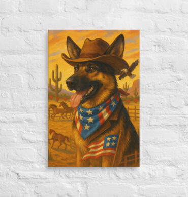 American Rodeo Spirit – Custom Pet Canvas Wall Art with Your Pet