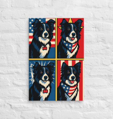 Red, White & Blue Pop Art – Custom Pet Canvas Wall Art