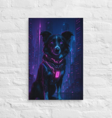 Cyberpunk Neon City – Custom Pet Canvas Wall Art