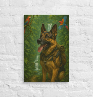 Jungle Explorer Pet – Custom Canvas Wall Art with Your Pet’s Portrait