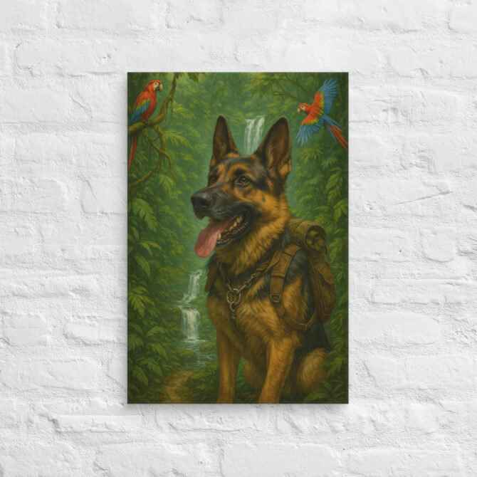 Jungle Explorer Pet – Custom Canvas Wall Art with Your Pet’s Portrait