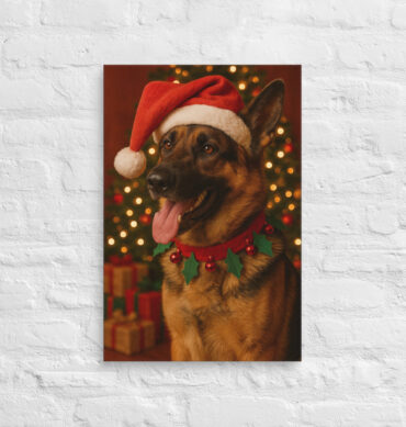 Santa’s Little Helper – Custom Pet Canvas Wall Art