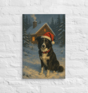 Snowy Cabin Retreat – Custom Pet Canvas Wall Art