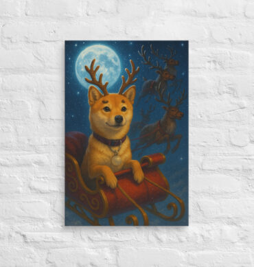 Reindeer Ride Adventure – Custom Pet Canvas Wall Art